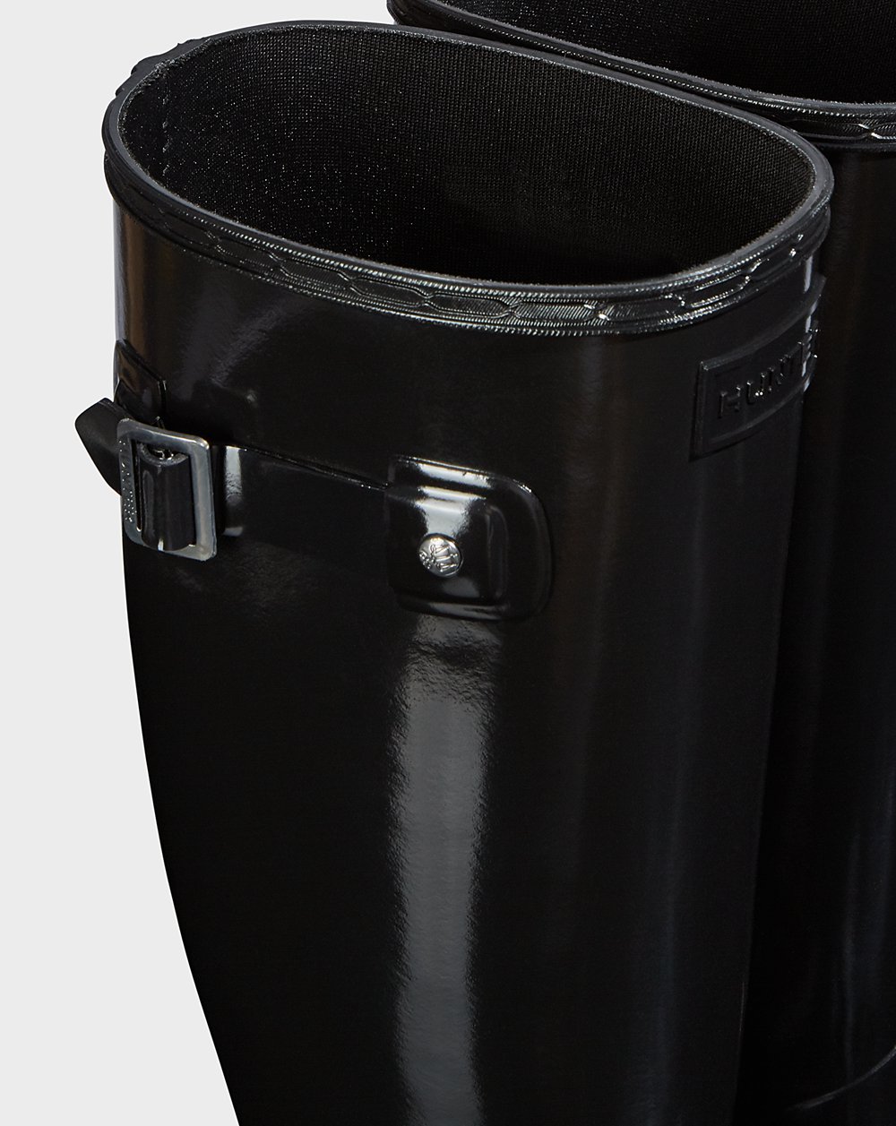 Galochas Altas Hunter Feminina Pretas - Original Refined Gloss - 13VLZHOUK